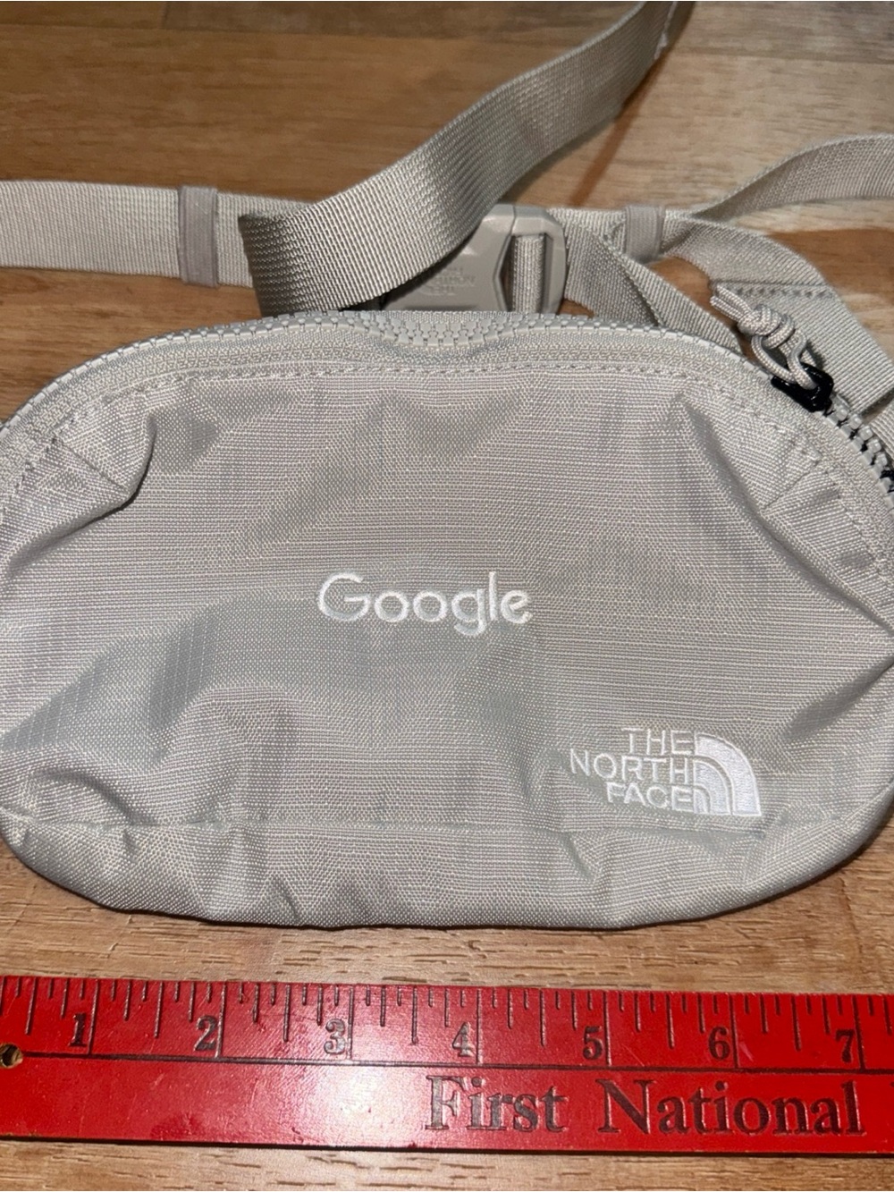The North Face X Google Logo Embroidery Nylon Fanny Pack Bag Waist Pouch White